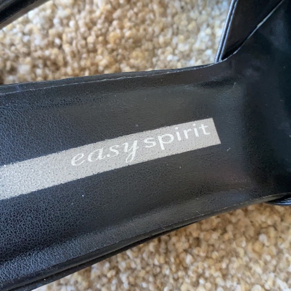 Women’s Easy Spirit Black Open Toe Heel Slide Sandals Size 9.5 - Picture 7 of 11